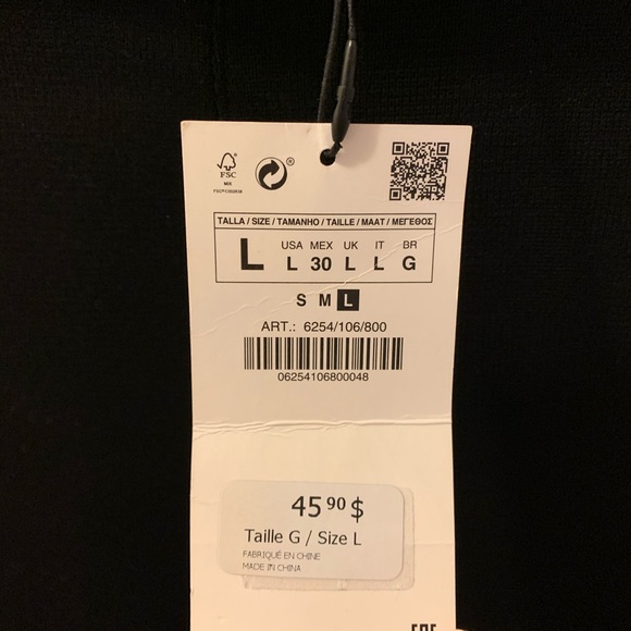 NWT Zara knit pants with side slits - Picture 2 of 3